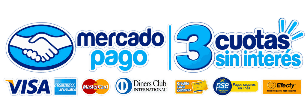 Paga con Mercado Pago: Visa, Mastercard, American Express, Diners Club, PSE y Efecty